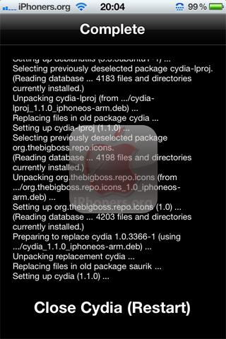 Installing Cydia 1.1