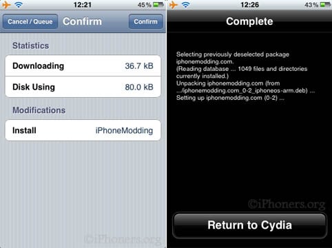 iPhoneModding Confirm Complete