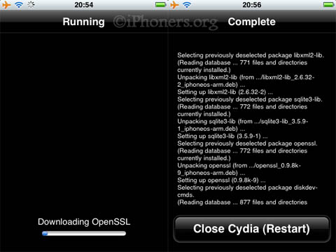 Cydia upgrade process