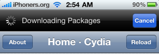 Cydia downloading packages