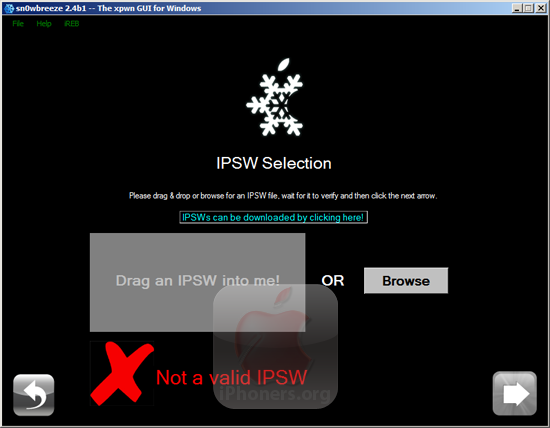 FIX sn0wbreeze not a valid IPSW