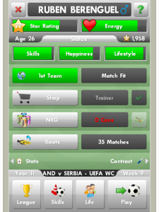 The main window of New Star Soccer